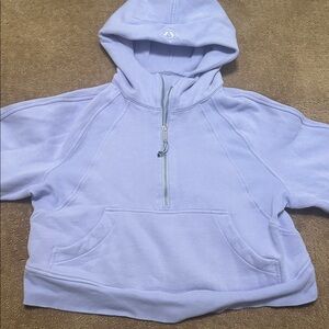 Lululemon light purple Scuba half-zip hoodie